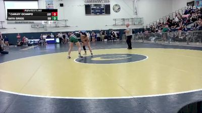 140 lbs Quarterfinal - Saya Grigg, Ida B Wells vs Carley Ocampo, Liberty
