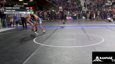 100 lbs Champ. Round 1 - Brody King, Parsons vs Gabriel Bautista, Garden City Wrestling Club