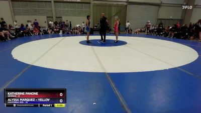 110 lbs Round 3 (6 Team) - Katherine Panone, Georgia vs Alyssa Marquez - YELLOW MED, California Red