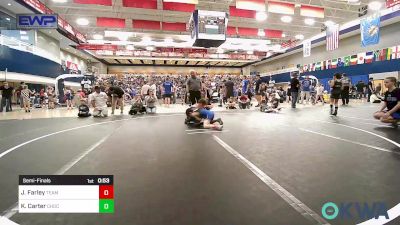 67 lbs Semifinal - Jonah Farley, Team Guthrie Wrestling vs Kingdyn Carter, Choctaw Ironman Youth Wrestling