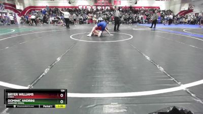 126 lbs Prelim - Dominic Andrini, Junipero Serra vs Bryer Williams, Chico