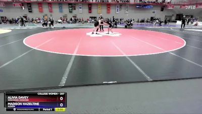 207 lbs Cons. Round 3 - Madison Hazeltine, Albion vs Alivia Davey, Wisconsin-Ohskosh