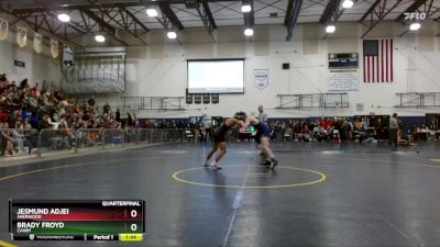 138 lbs Quarterfinal - Brady Froyd, Canby vs Jesmund Adjei, Sherwood