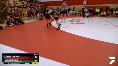 52-56 lbs Round 4 - Jack Huggans, Platte Valley Jr. Wrestling vs Corbin Carson, Eaton WC