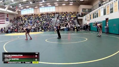 106 lbs Champ. Round 2 - Dylan Shingleton, NORTHWEST vs Collin Bartos, BUCKEYE