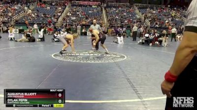 4A 157 lbs Semifinal - Augustus Elliott, Apex Friendship vs Dylan Pepin, Northwest Guilford