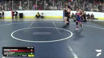 100 lbs Semifinal - Rooney Olmedo, Dowagiac WC vs David Masch, Center Line WC