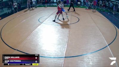 96 lbs Semifinal - Owen Williams, Idaho vs Gage Southwick, Utah