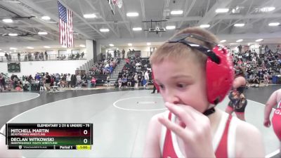 75 lbs Cons. Round 3 - Declan Witkowski, Independence Youth Wrestling vs Mitchell Martin, Beastworks Wrestling