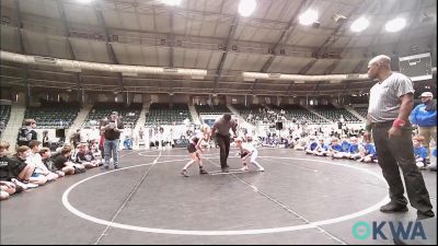 55 lbs Rr Rnd 1 - Mason Gregory, Harrah Little League Wrestling vs Kya Kincannon, Team Nomad
