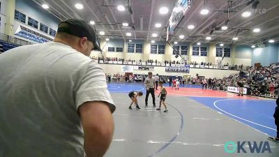 55 lbs Quarterfinal - Flynt Hodge, Apache Youth Wrestling vs Brinley Leyba, Team Tulsa Wrestling Club