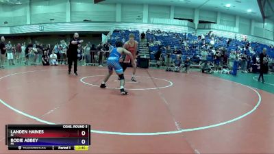 126 lbs Cons. Round 5 - Landen Haines, IN vs Bodie Abbey, MI