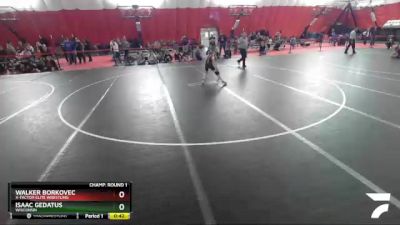 74 lbs Champ. Round 1 - Walker Borkovec, X-Factor Elite Wrestling vs Isaac Gedatus, Wisconsin