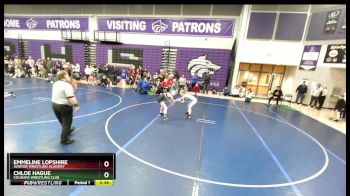 101-102 lbs Round 1 - Chloe Hague, Cougars Wrestling Club vs Emmeline Lopshire, Aviator Wrestling Academy