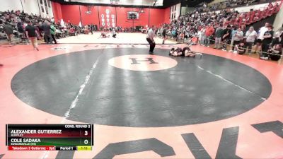 132 lbs Cons. Round 2 - Cole Sadaka, EDWARDVILLE (HS) vs Alexander Gutierrez, HUNTLEY