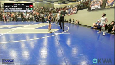 61 lbs Quarterfinal - Barrett Homer, Mustang Bronco Wrestling Club vs Axel Freudenberger, Team Guthrie Wrestling