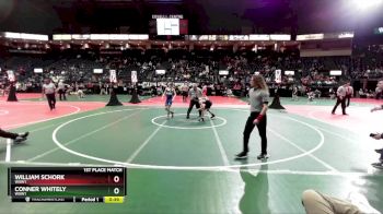 108 lbs 1st Place Match - Conner Whitely, WSW1 vs William Schork, WSW1