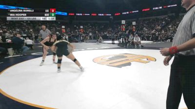 125 lbs Quarterfinal - Angelina Borelli, Los Banos (SJ) vs Mia Hooper, Northview (SS)