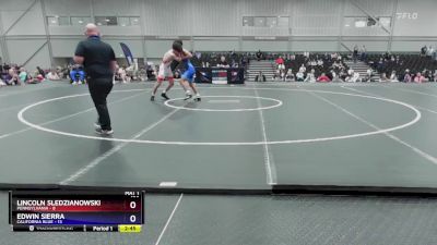 126 lbs Placement Matches (8 Team) - Lincoln Sledzianowski, Pennsylvania vs Edwin Sierra, California Blue