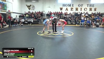 144 lbs Semifinal - Collin Holm, South Winneshiek vs Payton Malchow, Rockford