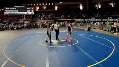 G 114 lbs Champ. Round 1 - Ava Sermon, Parkway Girls vs Giada Ruffino, Mandeville Girls