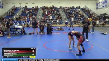 121 lbs Champ. Round 1 - Carmen Rosales, Tustin High School vs Sereena Baca, LQ Blackhawks