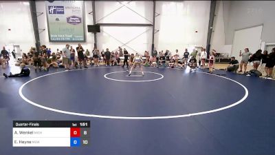 40 kg Quarterfinal - Addison Wenkel, Michigan Rev Yellow vs Ella Heyne, MGW Bittersweet Mint