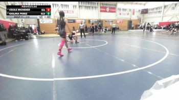 115 lbs Champ. Round 2 - Kailana Perez, Mission San Jose High vs Cecile Michener, Healdsburg