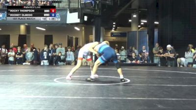 110 lbs 1st Place Match - Rocky Thompson, Open Mats Wrestling Club vs Rooney Olmedo, Michigan West Wrestling Club