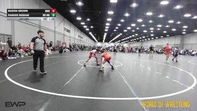 120 lbs Quarterfinal - Mason Brown, Roundtree 14U vs Parker Ingram, OK Elite 14U Orange