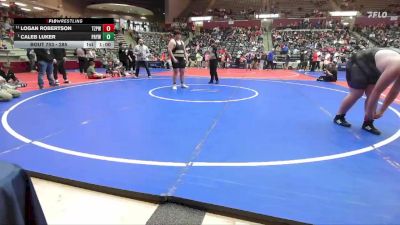 285 lbs Cons. Round 3 - Caleb Luker, Pottsville Apache Youth Wrestling vs Logan Robertson, Team Zulpo Perryville Wrestling