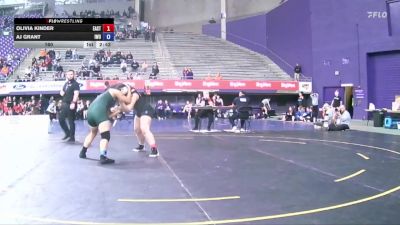 160 lbs Round 1 (16 Team) - Aj Grant, Illinois Wesleyan vs Olivia Kinder, Eastern