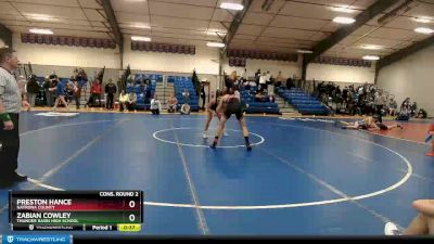 160 lbs Cons. Round 2 - Zabian Cowley, Thunder Basin High School vs Preston Hance, Natrona County