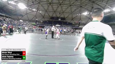 120 lbs Quarters - Winter West, Mat Demon Wrestling Club vs Alicia Tadema, Redmond Wrestling Academy