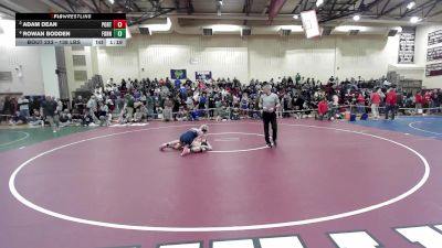 138 lbs Quarterfinal - Adam Dean, Portland/Cromwell vs Rowan Bodden, Foran