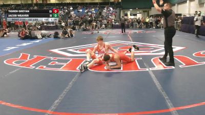 157 lbs Consi Of 64 #2 - Tigren Greyan, CA vs Jacob Weaver, IN