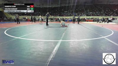 92 lbs Quarterfinal - Kandyn Clem, Ponca City vs Colton Durant, Broken Arrow