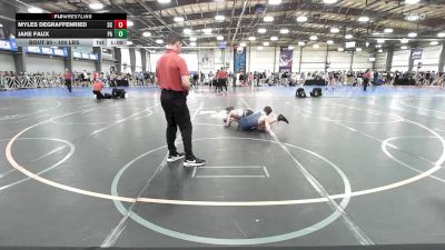 100 lbs Round Of 64 - Myles DeGraffenried, SC vs Jake Faux, PA