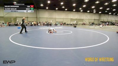 75 lbs Rr Rnd 2 - Khloe Weisinger, Team Washington K-6 vs Alicen Quillin, Super Girls K-6 Blue