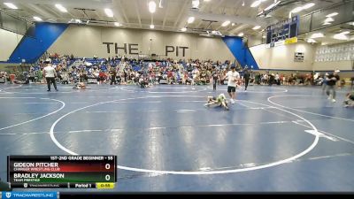 55 lbs Quarterfinal - Gideon Pitcher, Charger Wrestling Club vs Bradley Jackson, Team Prestige