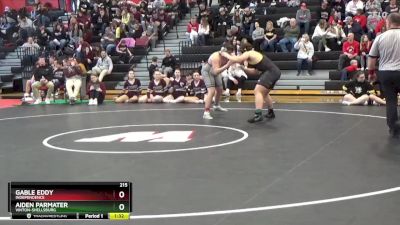 215 lbs Cons. Round 2 - Aiden Parmater, Vinton-Shellsburg vs Gable Eddy, Independence