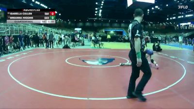 100 lbs Quarterfinal - Isabella Cullen, Troy Buchanan vs Breanna Higgins, Camden County