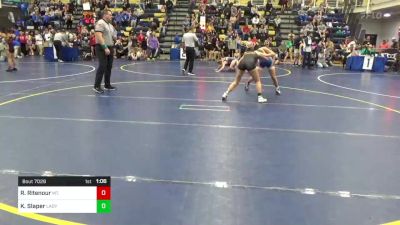 125 lbs Round Of 16 - Riley Ritenour, Mt. Pleasant vs Kira Slaper, Lady Warriors