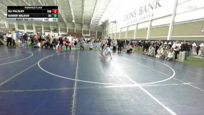 57 lbs Champ. Round 2 - Eli Falslev, White Rhino Wrestling vs Kaiser Nelson, Box Elder Stingers