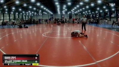 72 lbs Rd# 8- 12:30pm Saturday Final Pool - Isaiah Cruz, Nebraska Elite vs William `Conner` Craig, Oklahoma Elite