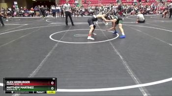 110 lbs Round 1 (6 Team) - Alex Herburger, Midwest Elite vs Matthew Martinez, Duran Elite