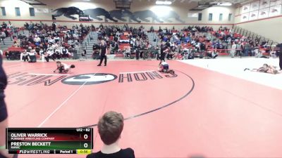 82 lbs Quarterfinal - Oliver Warrick, Punisher Wrestling Company vs Preston Beckett, NWWC