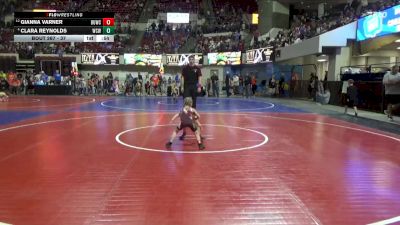 37 lbs Quarterfinal - Gianna Varner, Baker Wrestling Club vs Clara Reynolds, Windy City Wrestlers