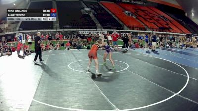 125 lbs Nika Williams, Oklahoma HS Girls vs Allie Treese, Montana 2 HS Girls