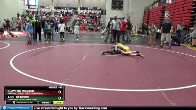 80 lbs Cons. Semi - Abel Hendrix, Tennessee Valley Wrestling vs Clayton Walker, Madison County Youth Wrestling